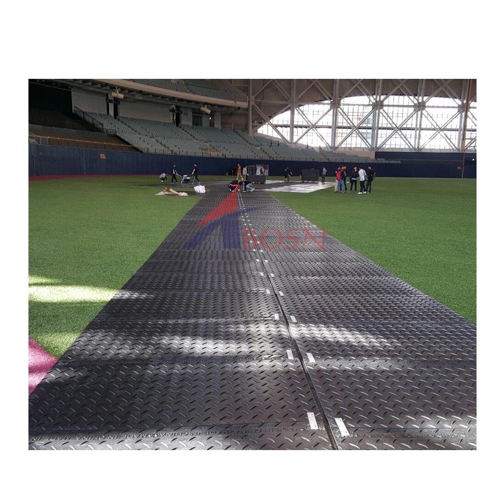 White Outdoor Works Plastic HDPE Temporary Ground Protection Mats